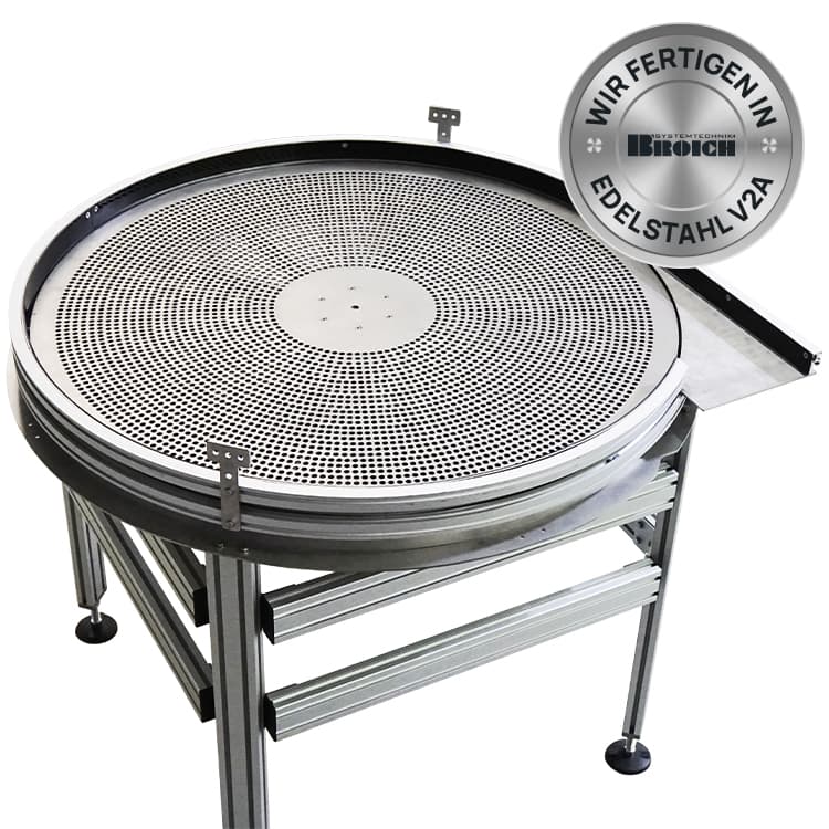 Stainless steel rotary accumulation table